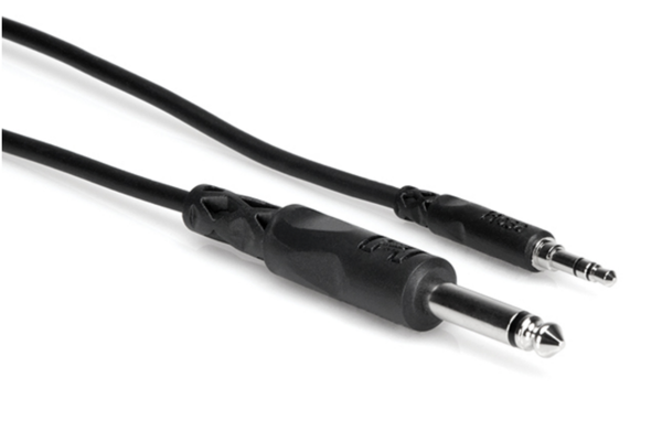 MONO INTERCONNECT, 1/4 IN TS TO 3.5 MM TRS, 3 FT