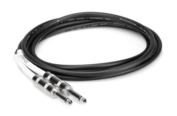 GUITAR / INSTRUMENT CABLE, HOSA STRAIGHT ¼ TS JACK TO SAME, 20 FT