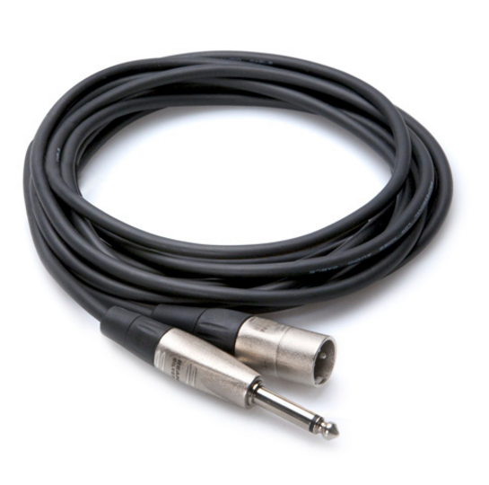 PRO UNBALANCED INTERCONNECT, REAN 1/4 IN TS TO XLR3M, 3 FT
