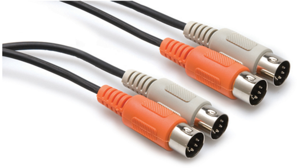 DUAL MIDI CABLE, DUAL 5-PIN DIN TO SAME, 4 M