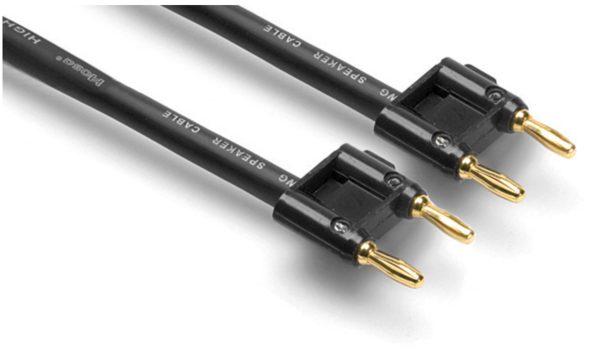 SPEAKER CABLE, HOSA DUAL BANANA TO SAME, 5 FT