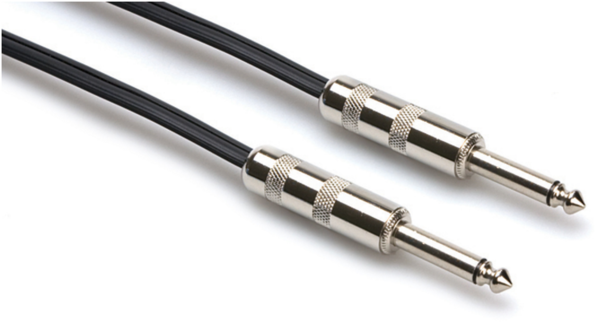 SPEAKER CABLE, HOSA 1/4 IN TS TO SAME, BLACK ZIP, 20 FT