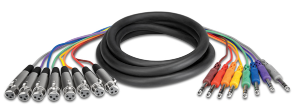 BALANCED SNAKE, XLR3F TO 1/4 IN TRS, 4 M