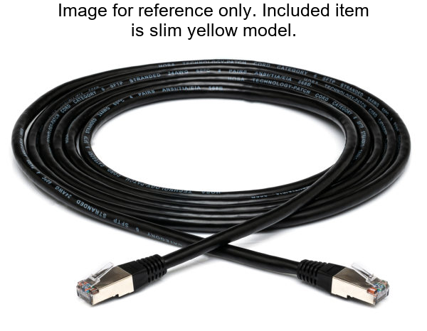 5FT SLIM CAT 6 CABLE, 8P8C TO SAME, YELLOW, 10 PACK