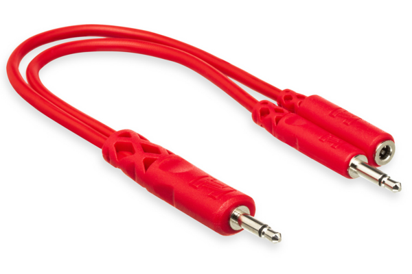 HOPSCOTCH PATCH CABLES, 3.5 MM TS WITH 3.5 MM TSF PIGTAIL TO 3.5 MM TS, 5 PC, 1.5 FT