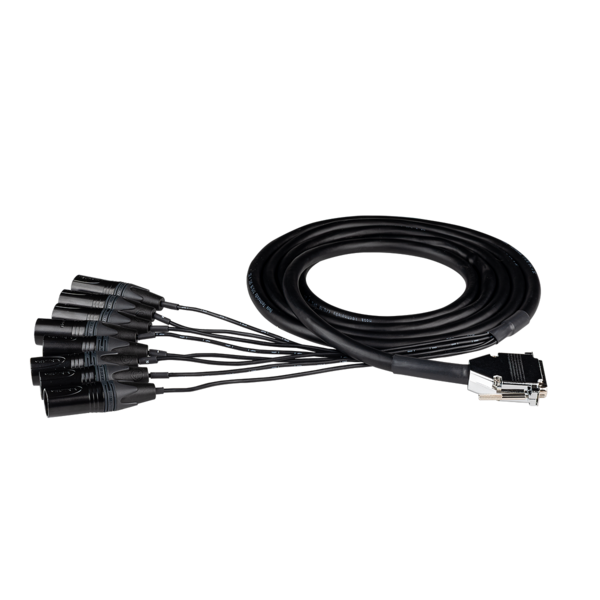 EDGE 8-CHANNEL ANALOG SNAKE DB25 TO XLR3M, 4M