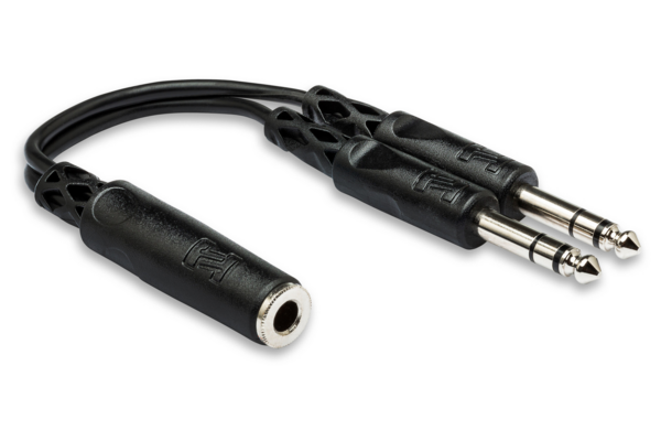 Y CABLE, 1/4 IN TRSF TO DUAL 1/4 IN TRS