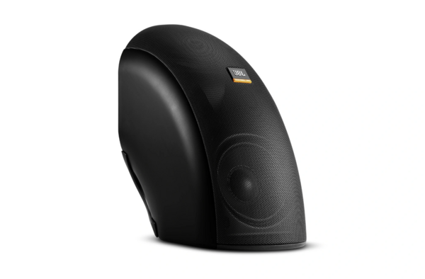 CURVED-DESIGN DUAL 4" SPEAKER, SELECTABLE 70V/100V OR 4 OHM, INDOOR/OUTDOOR, COMBINABLE -BLACK