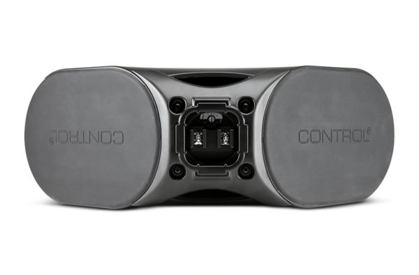 CURVED-DESIGN DUAL 4" SPEAKER, SELECTABLE 70V/100V OR 4 OHM, INDOOR/OUTDOOR, COMBINABLE -BLACK