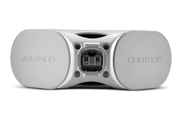 CURVED-DESIGN DUAL 4" SPEAKER, SELECTABLE 70V/100V OR 4 OHM, INDOOR/OUTDOOR - WHITE
