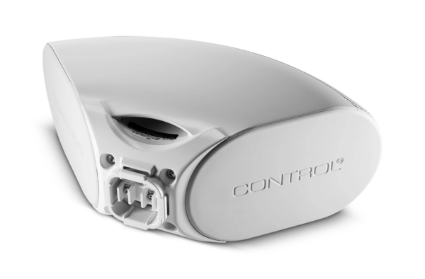 CURVED-DESIGN DUAL 4" SPEAKER, SELECTABLE 70V/100V OR 4 OHM, INDOOR/OUTDOOR - WHITE