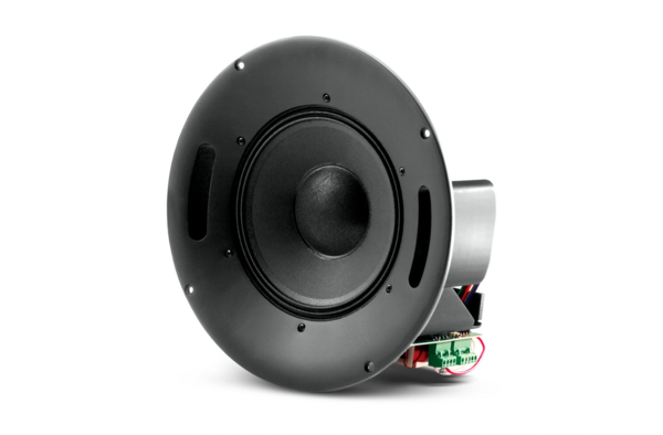 8” COAX CEILING SPEAKER WITH 12” WAVEGUIDE. BROADBAND 120º COVERAGE. 250W, 45 HZ TO 18 KHZ