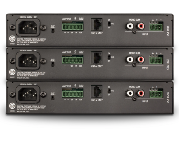 1CH 120W POWER AMPLIFIER, FANLESS, 4OHM/8OHM/70V/100V, 1RU HALF-RACK, MOUNTING KIT
