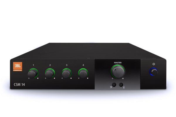 4 INPUT - 1 OUTPUT MIXER, FANLESS, 1U HALF-RACK, MOUNTING KIT INCLUDED