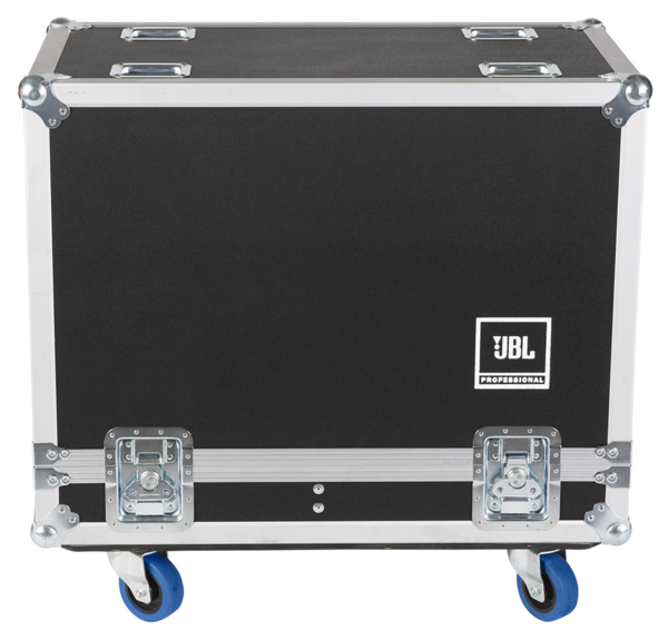 FLIGHT CASE FOR (2X) VRX932-LAP. 1/2" PLYWOOD CONSTRUCTION, 3.5" CASTERS. TRUCK PACK EXTERIOR.