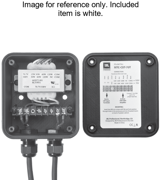 BOLT ON TRANSFORMER MODULE TO ALLOW CBT70J-1 OR CBT70JE-1 SPEAKER TO BE USED ON 70V/100V DISTRIBUTED