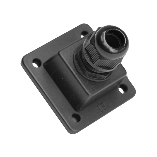 SEALED PANEL COVER FOR INPUT TERMINAL COMPARTMENT.  ALSO FUNCTIONS AS STRAIN RELIEF