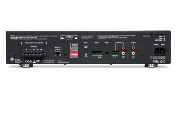 5 INPUT CHANNEL X (1) 240W OUTPUT CHANNEL MIXER/AMPLIFIER, 70V/100V OR 4O/8OHM