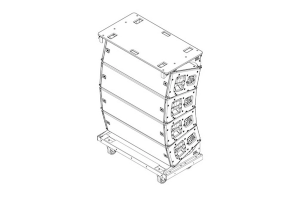 VERTICAL TRANSPORT CART FOR THE 4 VTX A12 ENCLOSURES