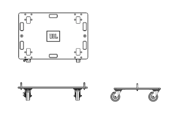 VTX S25 VERTICAL TRANSPORTER FOR TRANSPORTATION OF UP TO THREE VTX S25 ENCLOSURES IN A VERTICAL