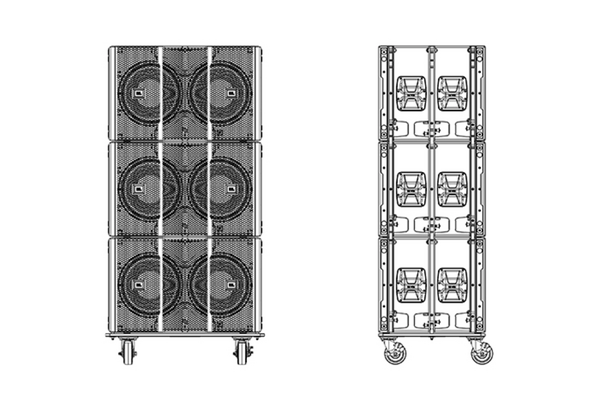 VTX S25 VERTICAL TRANSPORTER FOR TRANSPORTATION OF UP TO THREE VTX S25 ENCLOSURES IN A VERTICAL