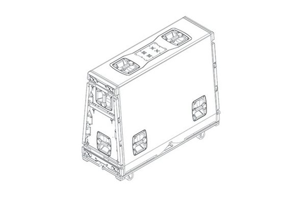 VTX S28 ACCESSORY COVER CASTER-BOARD FOR TRANSPORTATION AND PROTECTION OF ONE S28 ENCLOSURE.