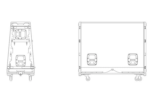 VTX S28 ACCESSORY COVER CASTER-BOARD FOR TRANSPORTATION AND PROTECTION OF ONE S28 ENCLOSURE.
