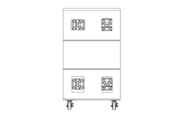 VTX S28 VERTICAL TRANSPORTER COVER FOR USE WITH VTX-S28-VT. MODULAR, RECONFIGURABLE DESIGN ALLOWS