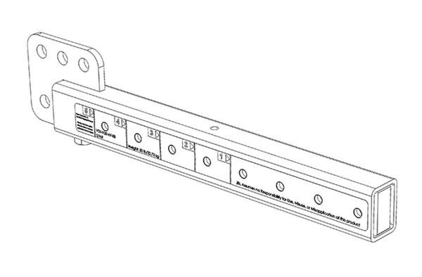 VTX V20 ARRAY FRAME EXTENSION BAR FOR USE WITH VTX-V20-AF, FRONT- OR REAR-MOUNTED. SINGLE (CENTRAL)