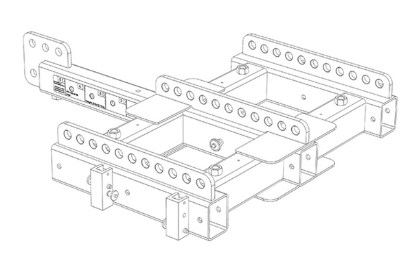 VTX V20 ARRAY FRAME EXTENSION BAR FOR USE WITH VTX-V20-AF, FRONT- OR REAR-MOUNTED. SINGLE (CENTRAL)
