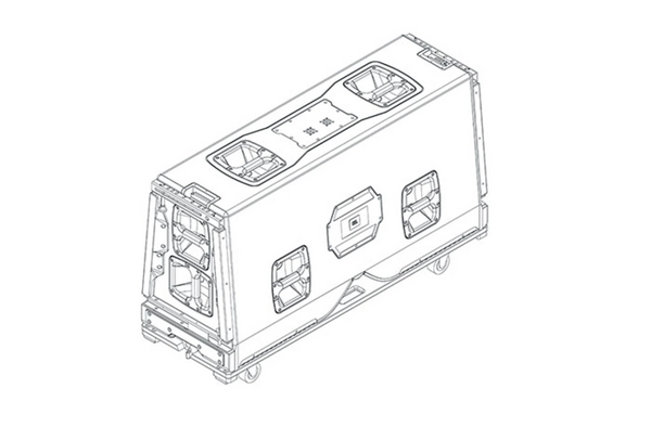 VTX V25 ACCESSORY COVER CASTER-BOARD FOR TRANSPORTATION AND PROTECTION OF ONE V25 ENCLOSURE.