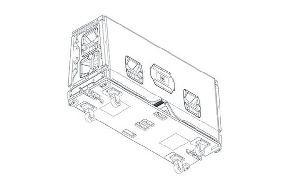 VTX V25 ACCESSORY COVER CASTER-BOARD FOR TRANSPORTATION AND PROTECTION OF ONE V25 ENCLOSURE.