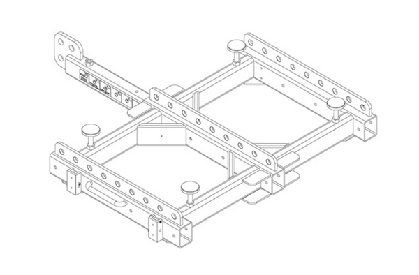 VTX V25 ARRAY FRAME EXTENSION BAR FOR USE WITH VTX-V25-AF, FRONT- OR REAR-MOUNTED. SINGLE (CENTRAL)