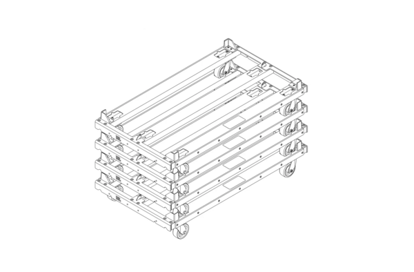 VTX B28 VT VERTICAL TRANSPORTATION CART FOR UP TO 4X VTX B28