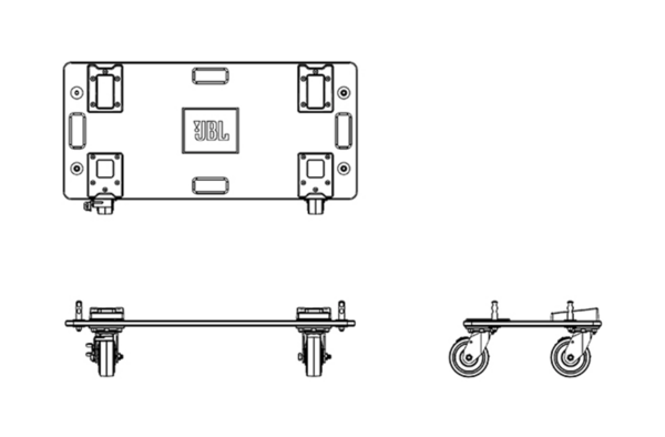 VTX V20 VERTICAL TRANSPORTER FOR TRANSPORTATION OF UP TO 4 VTX V20 ENCLOSURES IN A VERTICAL COLUMN