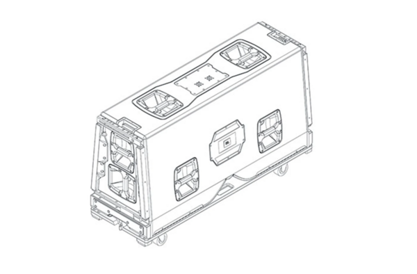 VTX V25 ACCESSORY COVER CASTER-BOARD FOR TRANSPORTATION AND PROTECTION OF ONE V25 ENCLOSURE.