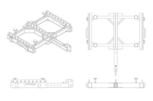 VTX V25 ARRAY FRAME - TOURING FOR SUSPENDING OR GROUND STACKING VTX V25 OR VTX S28 ENCLOSURES.
