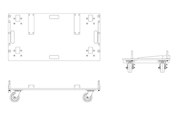 VTX V25 VERTICAL TRANSPORTER FOR TRANSPORTATION OF UP TO 4 VTX V25 ENCLOSURES IN A VERTICAL COLUMN