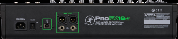 16CH 4-BUS PROFESSIONAL EFFECTS MIXER WITH USB