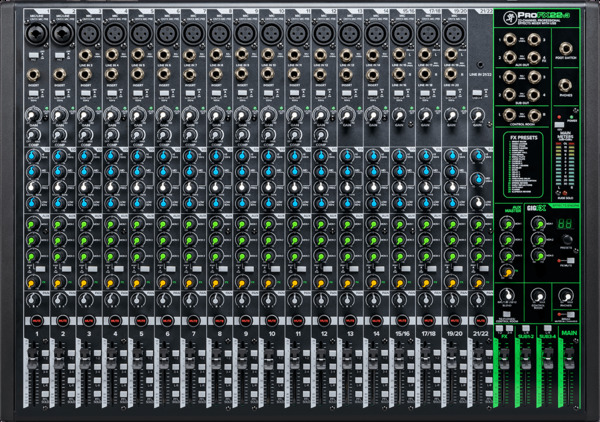 22 CHANNEL 4-BUS PROFESSIONAL EFFECTS MIXER WITH USB
