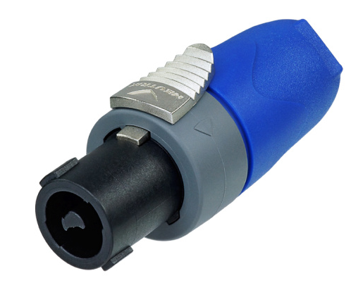 2 POLE CABLE END SPEAKON SPX CONNECTOR, CHUCK TYPE STRAIN RELIEF, QUICK LOCK