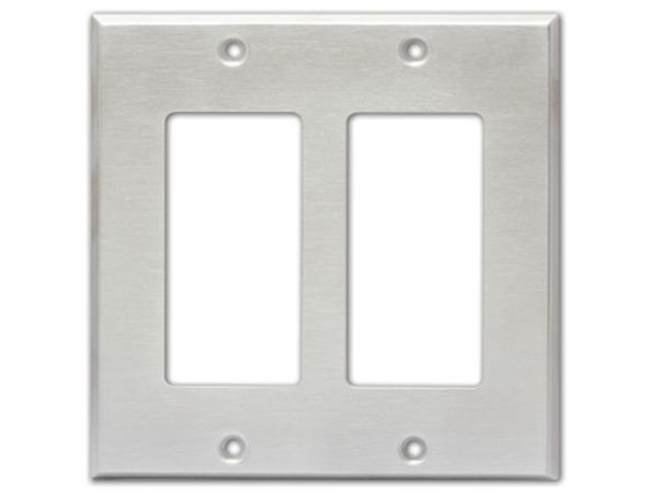 DOUBLE COVER PLATE - STAINLESS STEEL
