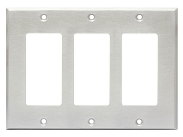 TRIPLE COVER PLATE - STAINLESS STEEL