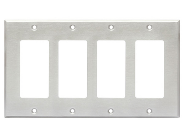 QUAD COVER PLATE - STAINLESS STEEL