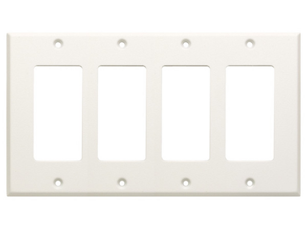 QUAD COVER PLATE - WHITE