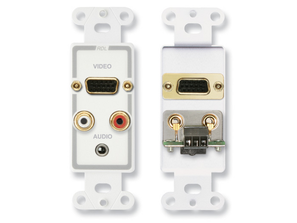 AUDIO/VIDEO DECORA® JACK PANEL - DB15, RCA, MINI