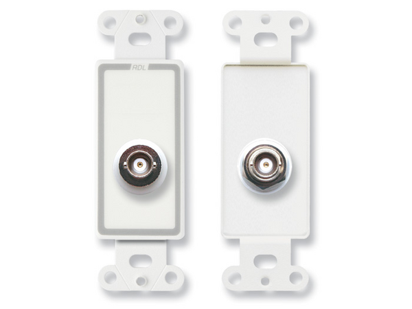 INSULATED DOUBLE BNC JACK ON D PLATE