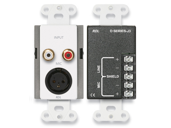 MIC/LINE INPUT ASSEMBLY - XLR, RCA, TERMINAL BLOCK