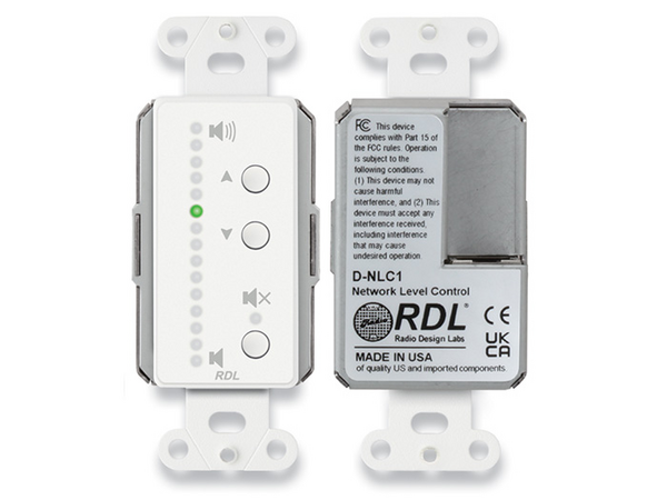 NETWORK REMOTE CONTROL WITH LEDS - DANTE - WHITE (CUSTOM LABELED) (SEE PART # ZCST-LBL FOR SETUP CHA