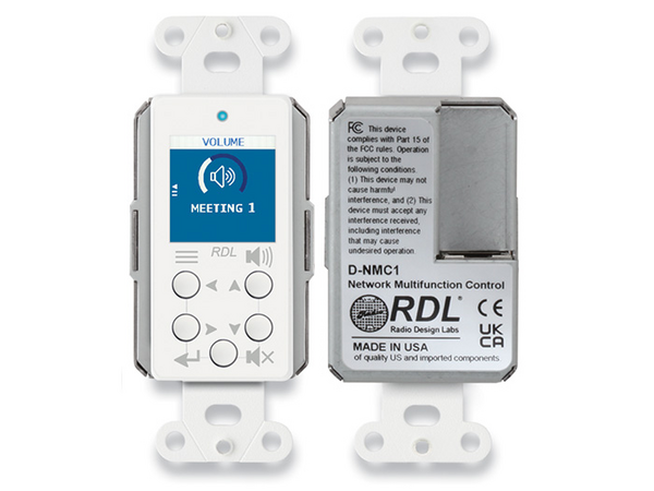 NETWORK REMOTE CONTROL WITH SCREEN - DANTE - WHITE (CUSTOM LABELED) (SEE PART # ZCST-LBL FOR SETUP C